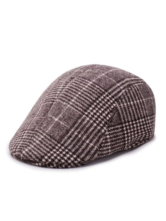 Fashion Unisex Stripe Autumn Spring Newsboy Caps Men Women Warm Tweed Octagonal Hat for Male Detective Hats Retro Flat Caps