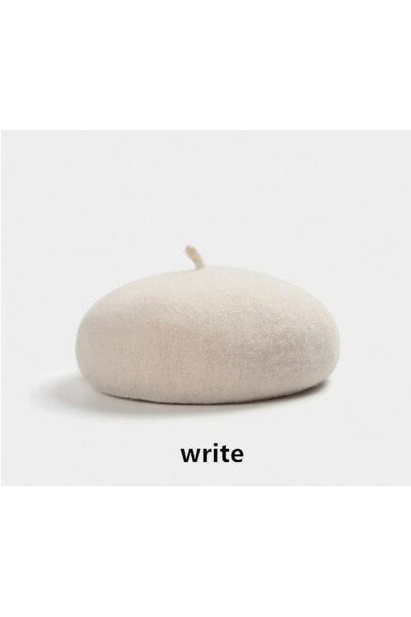 Hot Sell Cheap Fashion New Women Wool Solid Color Beret Female Bonnet Caps Winter All Matched Warm Walking Hat Cap 17 Color