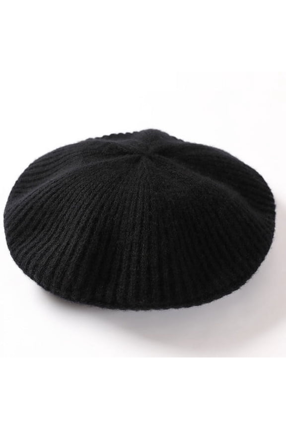 Large Size 100% Wool Beret Hat Women Solid Flat Berets Autum Winter Warm French Elegant Artist Beret Ladies Vintage Painter Cap