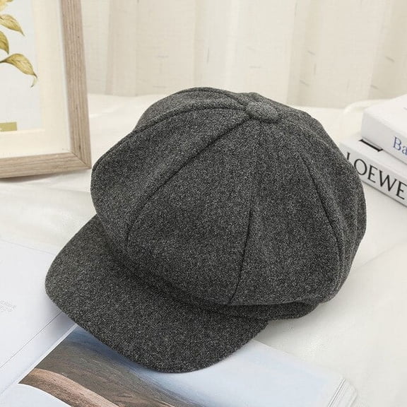 COCOpeaunt New Autumn Winter Hats for Women Solid Plain Octagonal Newsboy Cap Ladies Casual Hat Winter Beret Women Painter Caps Gift