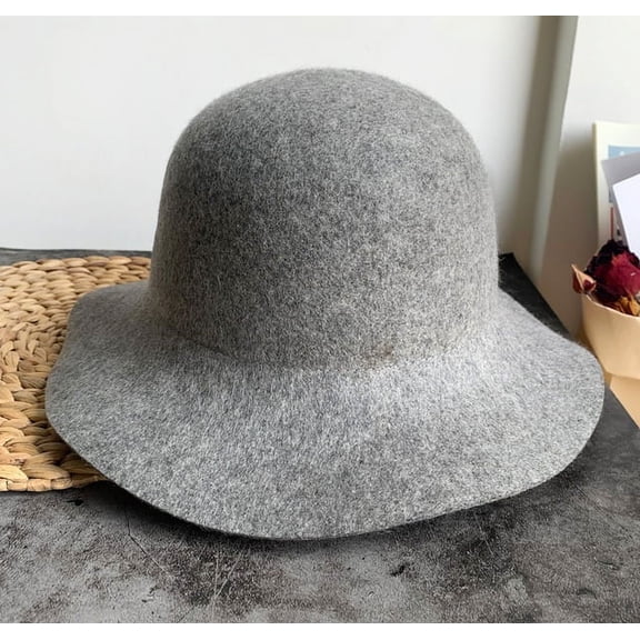 COCOpeaunt New Autumn Winter Woolen Cloth Bucket Hat Women Fashion Vintage Fisherman Hats Versatile Cap Spring Felt Hat 6 Colors Foldable