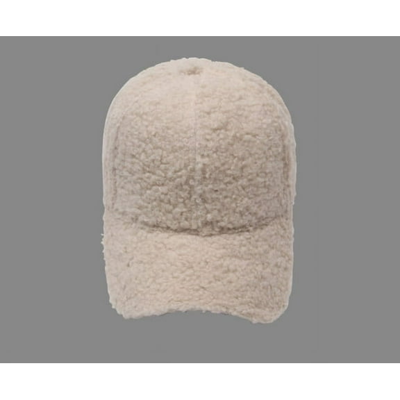 COCOpeaunt New Casual Outdoor Warm Winter Cap Girl Women Adjustable Artificial Lamb Wool Baseball Cap Hip-Hop Hat Visor Man Sun Hat