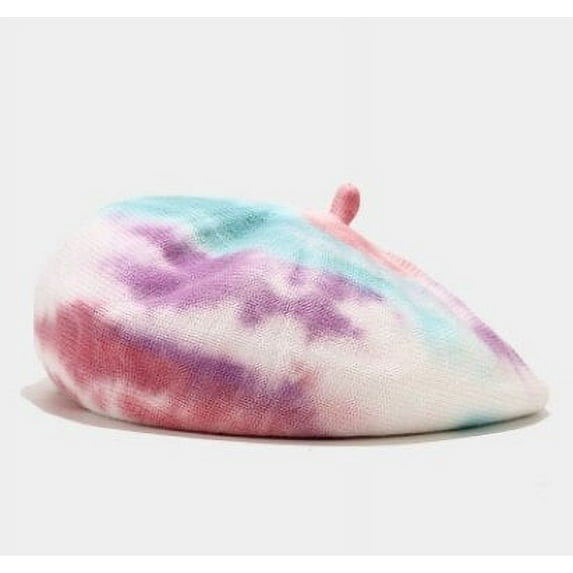 COCOpeaunt New Core-spun Yarn Autumn Winter Rainbow Color Berets French Artist Beret Women Painter Hat Vintage Girls Berets Female Warm Cap