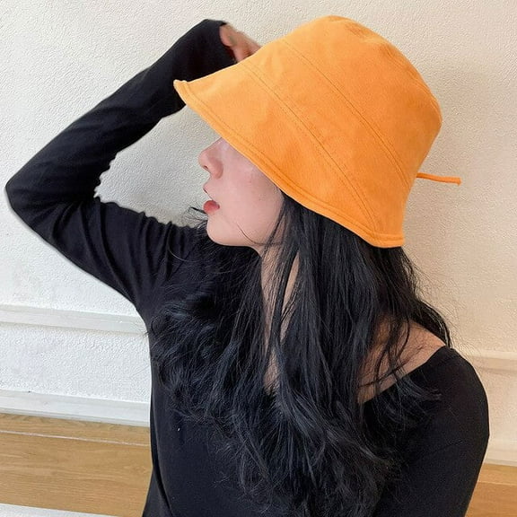 COCOpeaunt New Cotton Beach Bow Hats for Women Hat Female Lady Bucket Hat Hat Summer Woman Anti-UV Panama Summer Sun Cap Women Hat Outdoor