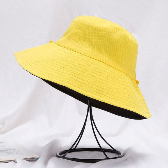 COCOpeaunt New Double-sided Bucket Hats Women Pure Color Sun Hat Basin Cap Women Panama Outdoor Travel Fisherman Hat Casual Visor Wholesale