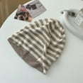thumbnail image 1 of COCOpeaunt New Fashion Trend Winter Black and White Stripe Knitted Hat for Women Contrast Color Stripe Winter Hats Warm Cap Gitfs, 1 of 6