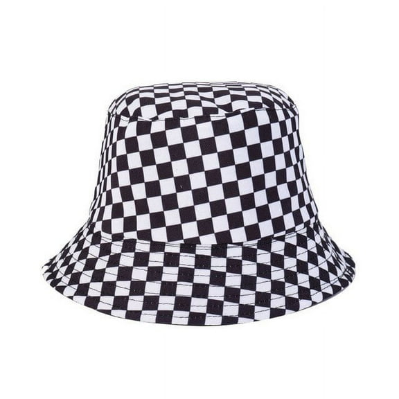 COCOpeaunt New Fashion Unisex Bucket Hats Summer Checkered Women Cap Outdoor Sun Hat Men Classic Panama Bucket Hat Outdoor Cap