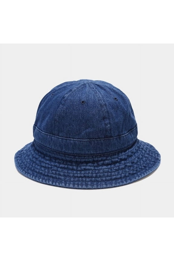 New Foldable Fisherman Hat Washed Denim Bucket Hat Unisex Fashion Bob Hat Hip Hop Gorros Mens Ladies Panama Bucket Hat Cap