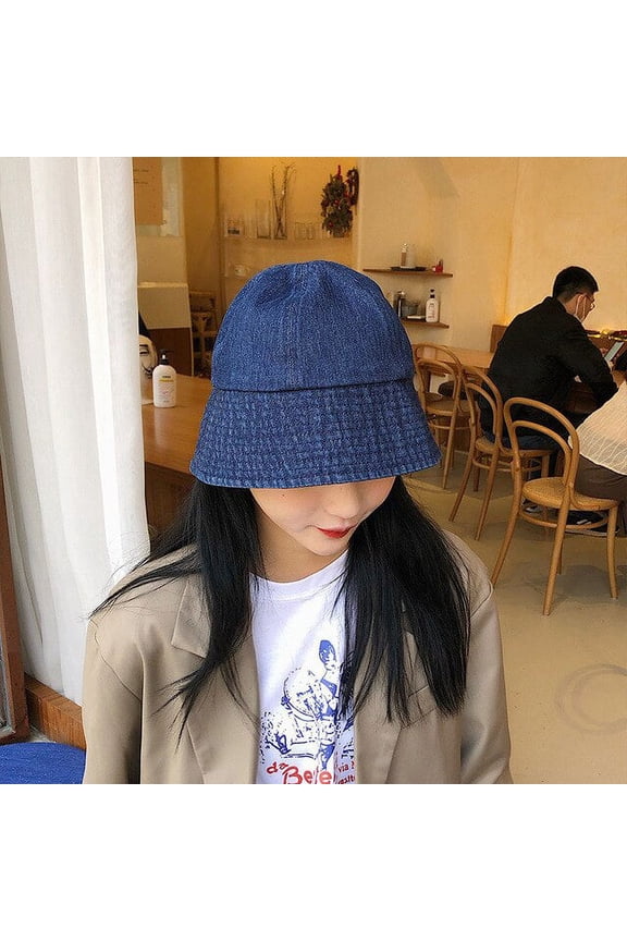 New Foldable Fisherman Hat Washed Denim Bucket Hats Female Fashion Bob Caps Hip Hop Gorros Lady Women Panama Bucket Cap