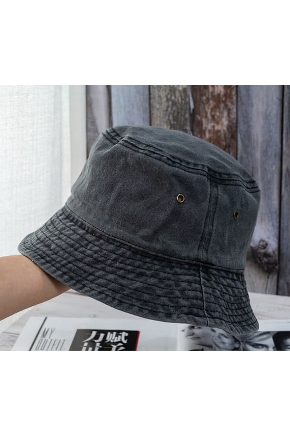 New Foldable Fisherman Hat Washed Denim Bucket Hats Unisex Fashion Bob Caps Hip Hop Gorros Men Women Panama Bucket Cap Gift
