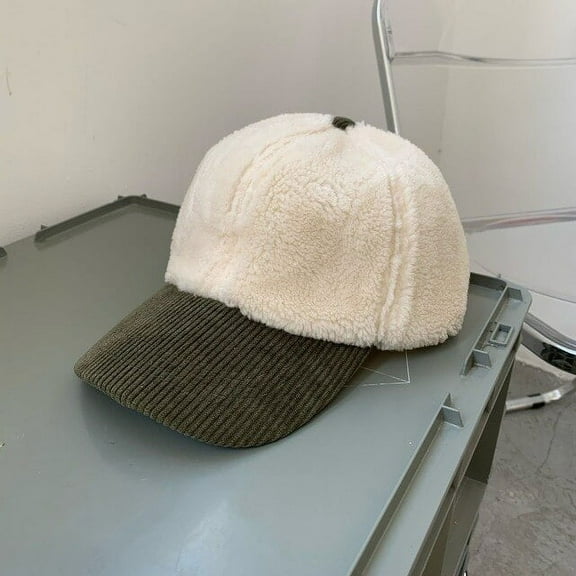 COCOpeaunt New Lamb Wool Baseball Cap Women Sun Hat Lady Girls Outdoor Warm Winter Autumn Plush Caps Outdoor Cycling Hat