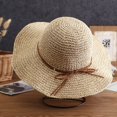 thumbnail image 1 of COCOpeaunt New Simple Foldable Wide Brim Floppy Girls Straw Hat Sun Hat Beach Women Summer Hat UV Protect Travel Cap Lady Cap Female, 1 of 6