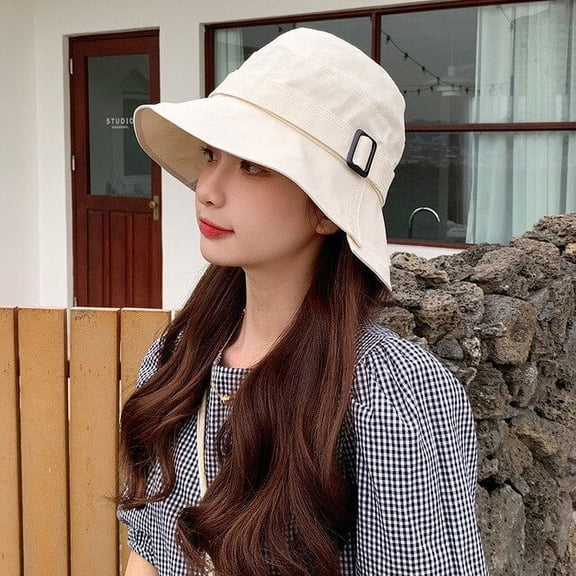 COCOpeaunt New Summer Autumn Foldable Irregular Bucket Hat Womens Panama Outdoor Sunscreen Fishing Hunting Cap Woman Hat Fishermans Hats