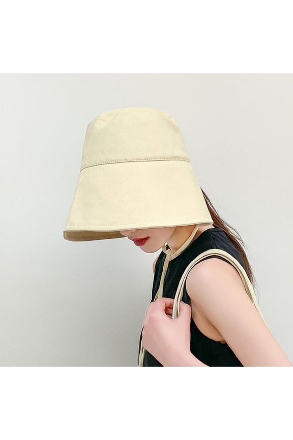 New Summer Foldable Bucket Hat Foldable Fisherman Hat Women Soft Beach Big Wave Shade Fisherman Cap Fashion Solid Panama