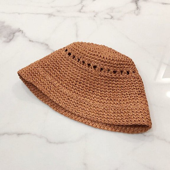 COCOpeaunt New Summer Hoilday Floppy Straw Hat Women Ladies Wide Brim Beach Foldable Bow Flower Straw Sun Hat Sun Cap Women Panama Gift