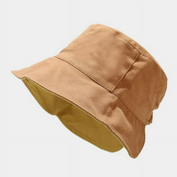 COCOpeaunt New Summer New Cotton Breathable Big Brim Solid Color Fashion Bucket Hat Women Outdoor Travel Adjustable Sun Fisherman Hat