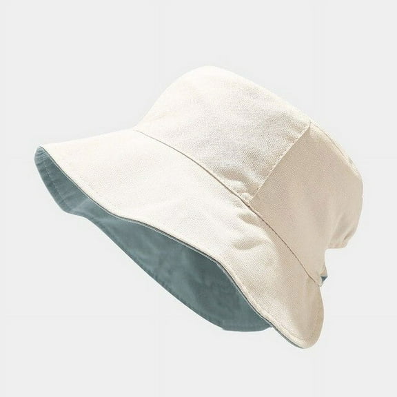 COCOpeaunt New Summer New Cotton Breathable Big Brim Solid Color Fashion Bucket Hat Women Outdoor Travel Adjustable Sun Fisherman Hat
