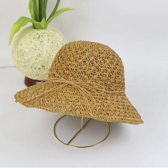 COCOpeaunt New Summer Summer Foldable Straw Hat Womens Outing Sunscreen Sun Hat Korean Holiday Beach Hat Zomer Cap