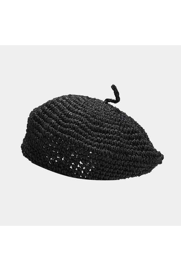 New Summer Weave Beret Female Straw Hats for Women Spring Autumn Flat Sun Hat Breathable Casual Holiday Artist Beach Cap Chapeau