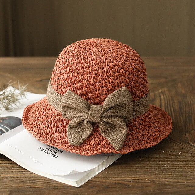 COCOpeaunt New Summer Women Straw Hat Bowknot Wide Brim Floppy