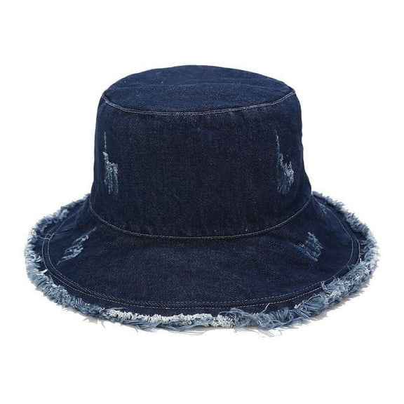 COCOpeaunt New Unisex Solid Denim Retro Bucket Hat Fisherman Hat Outdoor Travel Hat Women Panamas Sun Cap Hats for Girl and Women