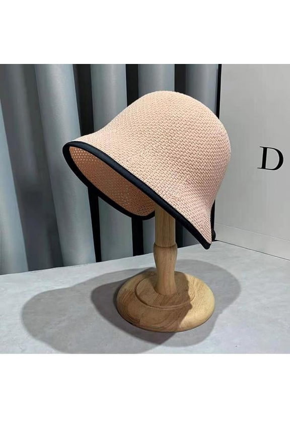 New Women Black White Solid Bucket Hat Bob Caps Hip Hop Gorros Women Summer Panama Cap Beach Sun Fishing Boonie Hat Ladies Cap