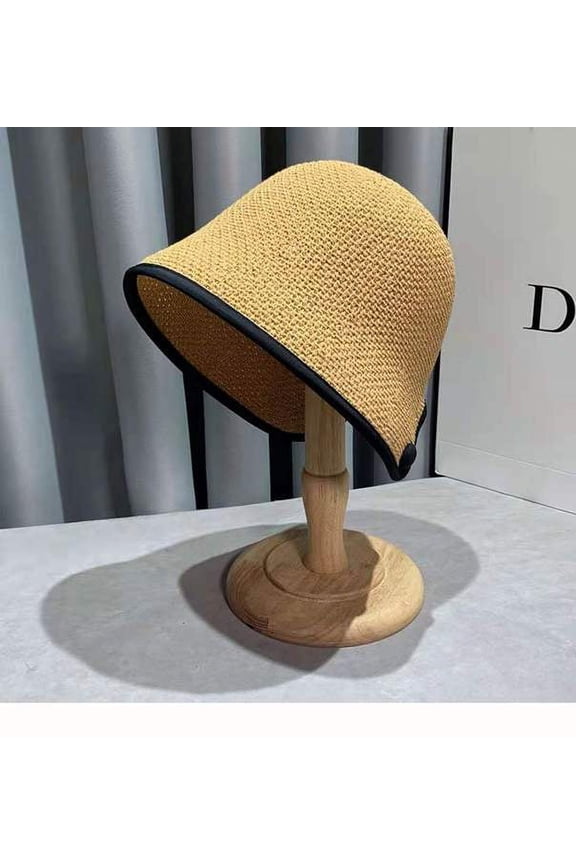 New Women Black White Solid Bucket Hat Bob Caps Hip Hop Gorros Women Summer Panama Cap Beach Sun Fishing Boonie Hat Ladies Cap