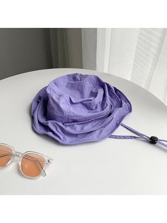 New Women Cotton Bucket Hat Women Summer Sunscreen Panama Hat ladies Pure Color Sunbonnet Visors Outdoor Fisherman Hat Beach Cap