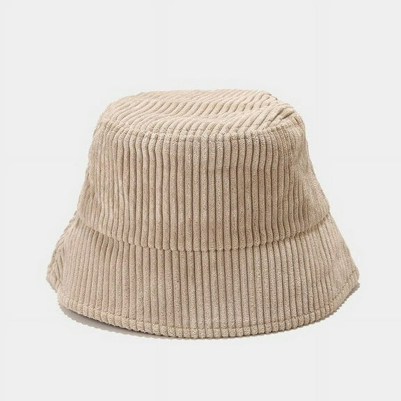COCOpeaunt New Women Fall Winter Classic Corduroy Bucket Hat Outdoor Panama Harajuku Fishing Bucket Hats for Female Male Unisex Casual Cap