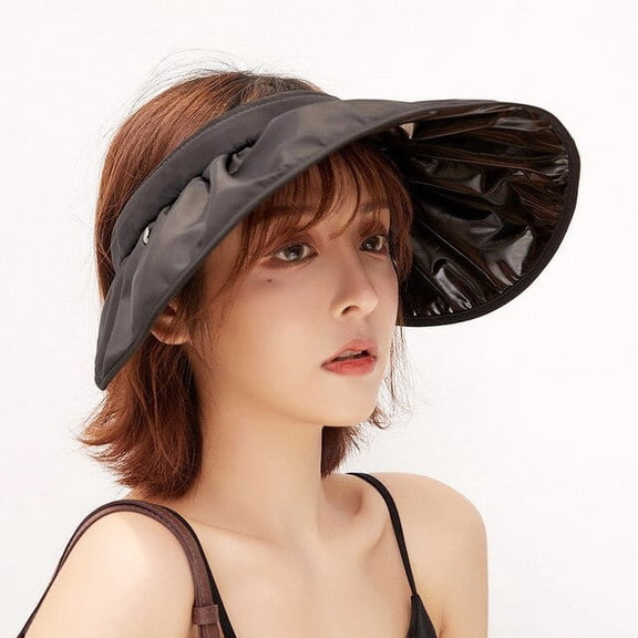 COCOpeaunt New Women Foldable Summer Visors Solid Women Outdoor Sport Sun Baseball Cap Hat Sunscreen Cap Bucket Hat Lady Panama Travel Cap