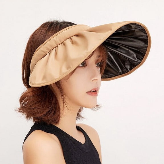 COCOpeaunt New Women Foldable Summer Visors Solid Women Outdoor Sport Sun Baseball Cap Hat Sunscreen Cap Bucket Hat Lady Panama Travel Cap