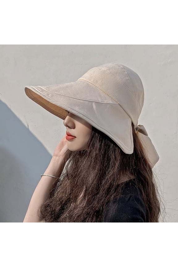 New Women Panama Summer Visors Hat Sun Hat Wide Large Brim Beach Hats Bucket Hat Chapeau Femme Beach UV Protection Cap Bob