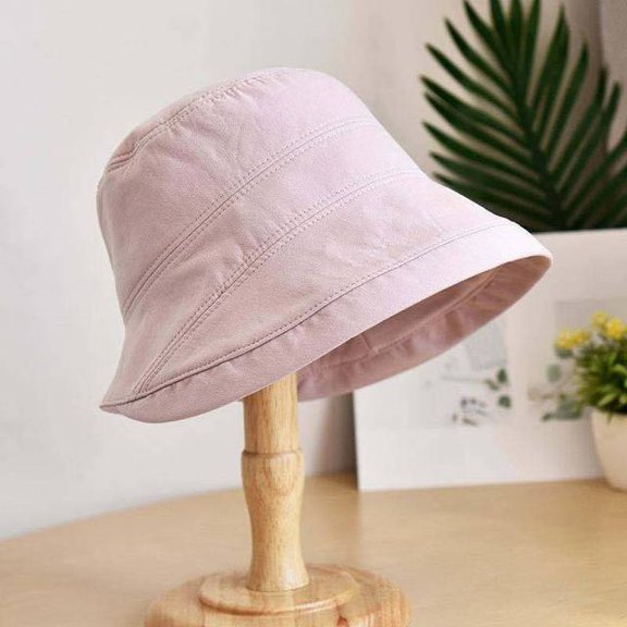 COCOpeaunt Solid Color Women Bucket Hat Summer Foldable Sunscreen Panama Fisherman Hat Female Outdoor Sun Prevent Hat Present