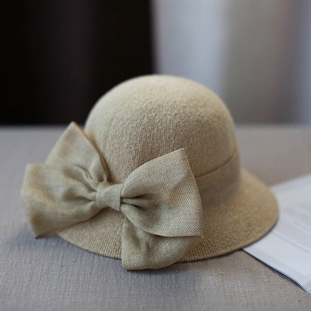 Womens Wide Brim Sun Bowknot Straw Hat