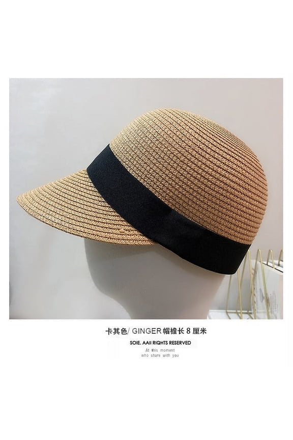 Summer Straw Hats for Women Panama Equestrian Hat Outdoor Casual Beach Sun Caps Female Breathable Travel Visor Baseball Cap