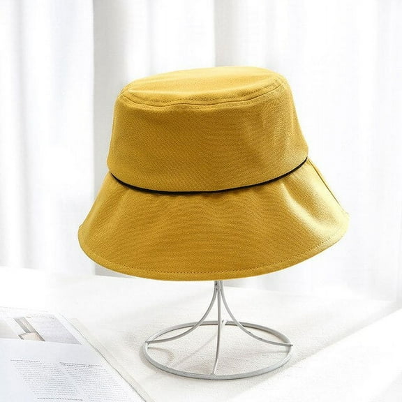 COCOpeaunt Sun Hat Autumn Foldable Bucket Hat for Women Panama Outdoor Sunscreen Cotton Fishing Hunting Cap Anti-UV Wide Brim Bucket Cap