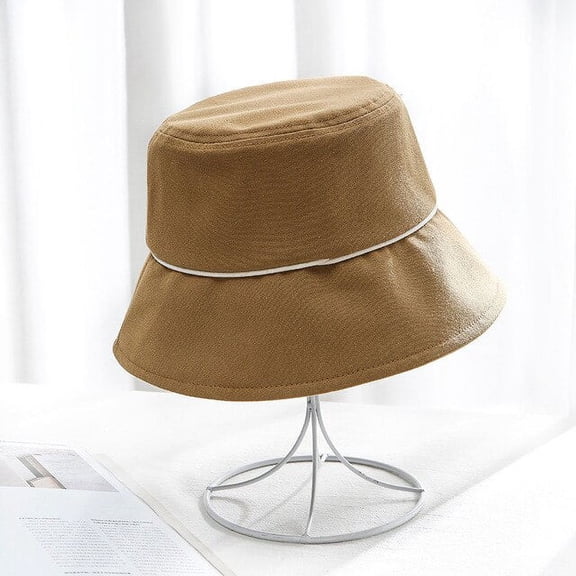 COCOpeaunt Sun Hat Autumn Foldable Bucket Hat for Women Panama Outdoor Sunscreen Cotton Fishing Hunting Cap Anti-UV Wide Brim Bucket Cap