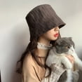 thumbnail image 1 of COCOpeaunt Vertical Stripes Bucket Hat for Women Girl Fashion Solid Panama Fishing Caps Summer Outdoor Flat Fisherman Hats Bonnet Femme New, 1 of 6