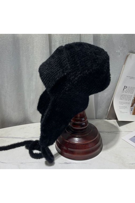 Winter Hat Keep Warm Bomber Hat Women Winter Aviator Trooper Velvet Warm Ear Protection Beanies Russian for Women Earflap Caps