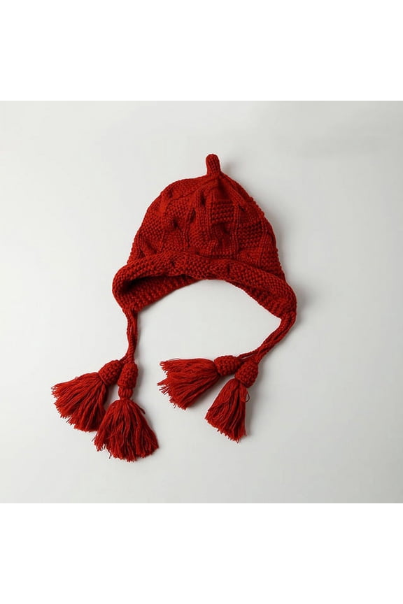 Winter Womens Handmade Nationality Knitted Bucket Hats Female Girls Hollow-out Design Tassel Crochet Panama Cap Gorras