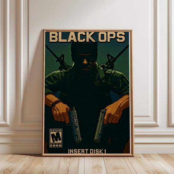 COD Black Ops, Retro Pixel Art, Gamer Room Decor ( )
