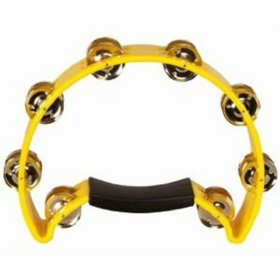 CODA DP-140-Y Tambourine, Yellow Multi-Colored