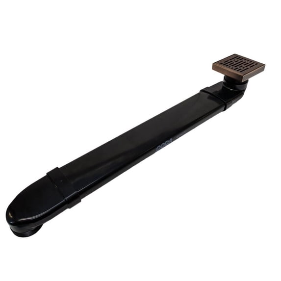 CODA The Shower Drain Relocator Mover with SereneDrains Square Drain 4" Stainless Steel