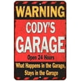 thumbnail image 1 of CODY'S Garage Warning Man Cave Wall Decor 8 x 12 High Gloss Metal 208120030249, 1 of 1