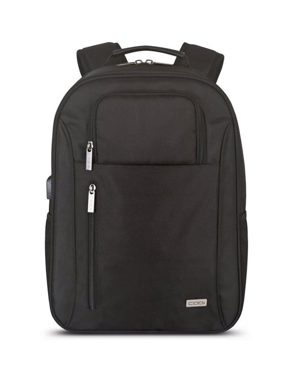 Fortis 16" Laptop Backpack, Recycled Material Business Backpack with Padded Laptop Compartment, USB Charging Port, Multiple Pockets & Key Fob