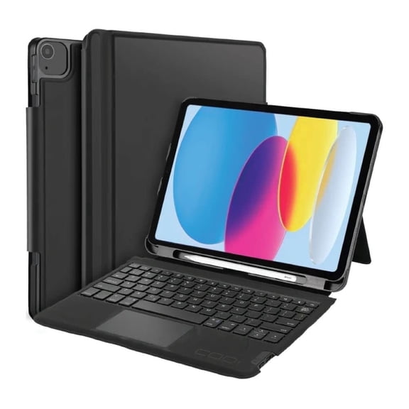 CODi Bluetooth Keyboard Folio Case with Trackpad for iPad 10.9" (10th Gen/A16), iPad Air 11" (M2,M3,M4), iPad Air 10.9" (4th5th Gen), iPad Pro 11" (3rd Gen) Wireless, Smart Cover, Pencil Holder
