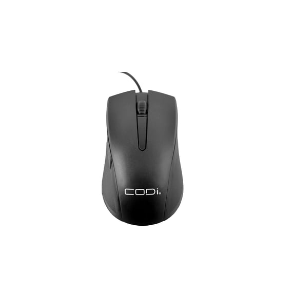 CODi Wired USB Optical Mouse - Optical - Cable - USB Type A - 1200 dpi - Scroll Wheel - 3 Button(s) - Symmetrical
