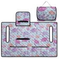 thumbnail image 1 of COEQINE 2-in-1 Golf Cart Seat Cover & Carry Bundle, Folds Like a Bag with Handle, Universal Fit for Two-Seaters, 4 Storage Pockets, Machine Washable Polyester, Sea Turtle Coral Purple, 1 of 8