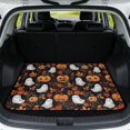 thumbnail image 1 of COEQINE Auto Boot Liner for SUV, All Weather Heavy Duty Cargo Liner Floor Mat Fashion Rear Trunk Cover Fits Most Car Models Halloween Decor, Universal Fit, Ghost Pumpkin Fall Leaf, 1 of 7