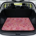 thumbnail image 1 of COEQINE Auto Trunk Liner for SUV, All Weather Heavy Duty Cargo Liner Floor Mat Fashion Rear Trunk Cover Fits Most Car Models, Universal Fit, Pink Boho Paisley Floral, 1 of 7